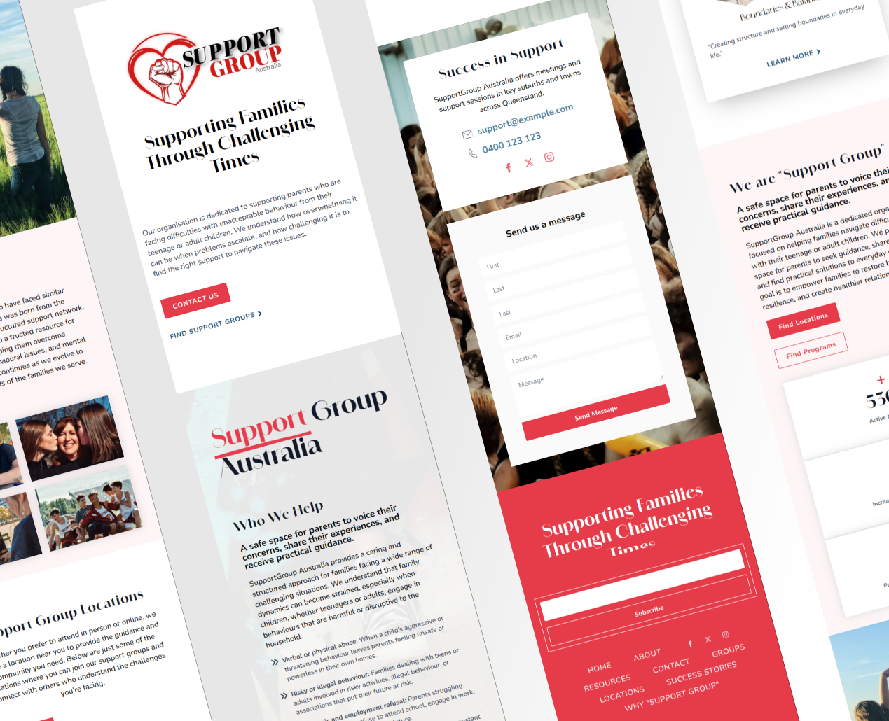 Support Group Australia branding design logo web design website wordpress