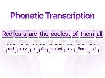 Phonetic Transcription - By Ruslan Mukhamedvaleev for Koel Labs branding design glow gradients graphic design illustration pixel purple vector