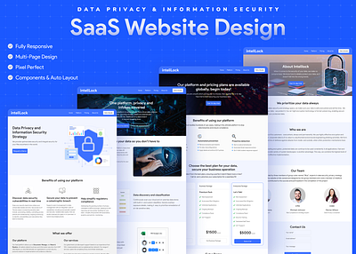 InteliLock SaaS Website data responsive web design saas website security ui ux design web design