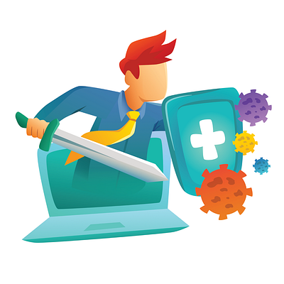 Antivirus Concept Character Vector Illustration antivirus character concept illustration design flat illustration illustration ui vector illustration