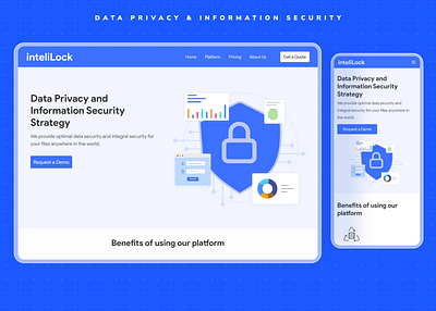 Data Privacy SaaS Website data security graphic design interface landing page mockup saas app ui ux