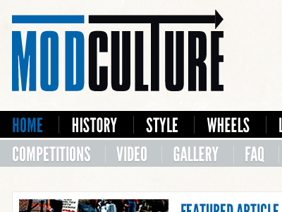 Modcultre logo mod navigation website