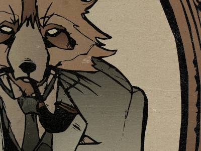 classy fox fox illustration