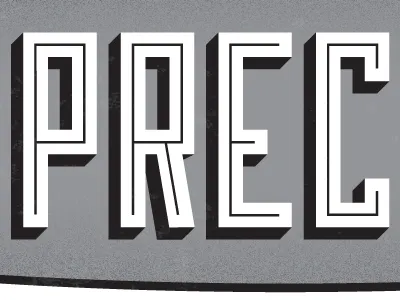 Precise logo typeface typography