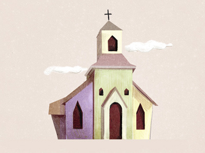 Pocket Spanish church art church cute illustration sketch