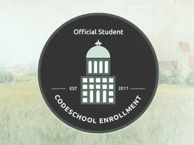 Enrollment badge code code school illustration school web