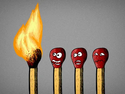 Matches burn drawn funny illustration match tshirt