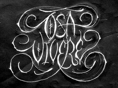 Dare To Live concept custom latin lettering pencil script type wip