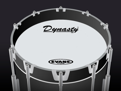 Bass Drum app illustration ios vector