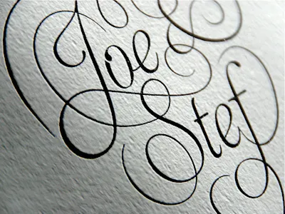 J&S framed print calligraphy hand drawn heart lettering logo script swash type typography