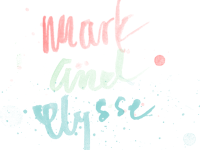 Mark & Elysse color design illustration painting watercolor wedding