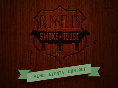 Russell's Smokehouse texture web web design wood