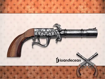 Old pistol icon - free psd decean download free icon illustration nelutu old photoshop pistol psd