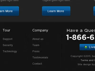 Footer button dark footer noise