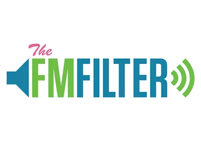FM Filter Logo blue green logo music pink