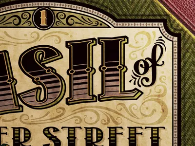 Book title book type typography vintage