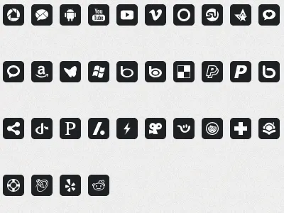 social icon set 6 dribbble freebie icons