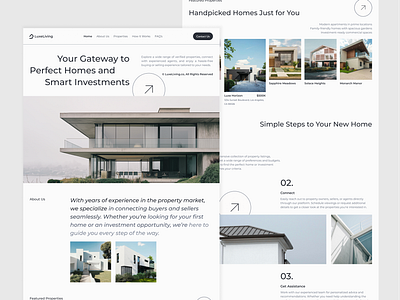 LuxeLiving - Real Estate Landing Page landing page property real estate ui web design website