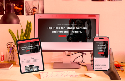 Fitness Hero Section Design for FitSphere interactive design