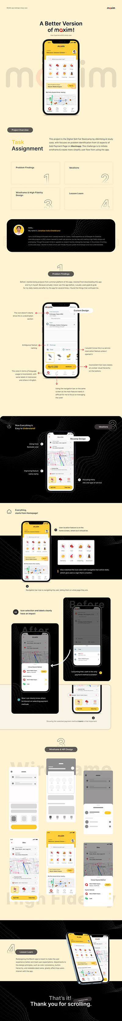 Redesign Maximapp UI maxim mobile redesign revamp studycase ui ux