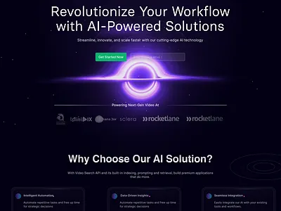 AI Platform's Onboarding ai design landingpage ui uiux website