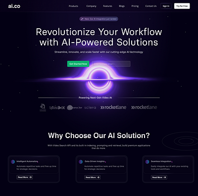 AI Platform's Onboarding ai design landingpage ui uiux website