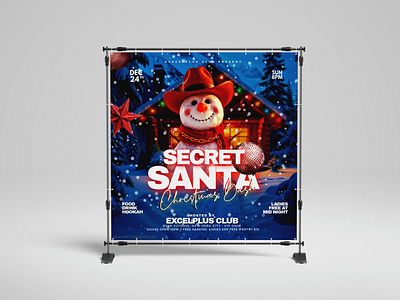 Secret Santa Flyer christmas flyer design flyer flyer design graphic design poster poster design