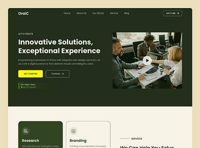 Web design agency website UI agency website design clean layout conversion focused creative agency custom web design digital agency modern web design professional website project highlights service showcase uiux design visual hierarchy