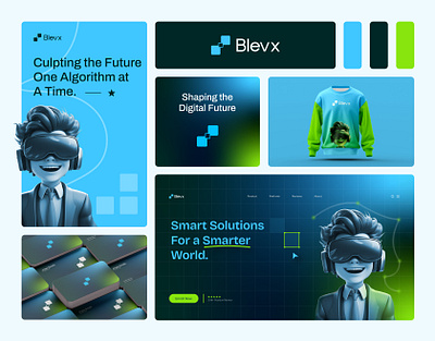 Blevx - AI Tool for Creator ai app brand identity branding future landing page logo tech technology ui ux visual identity