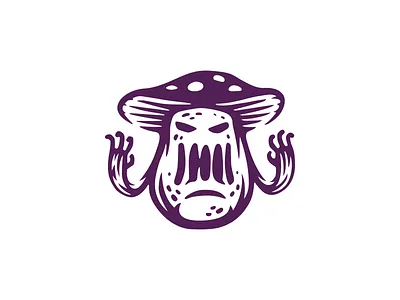 Mushroom Zombie Logo animal brand branding cartoon for sale horror logo mark monster mushroom nagual design zombie