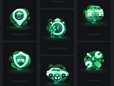 EV Animated Illustrations animated icon animation brand branding design electric vehicle ev icon ev illustration hi tech icon icon design illustration mobile apps motion graphics technology ui icon uix vector visual branding website icon