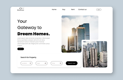 Real Estate UI Design agent apartments business property real state residence ui design webste