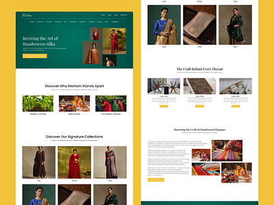 Resham - clothing website app brand design branding clothes clothing website design logo ui ux website website design