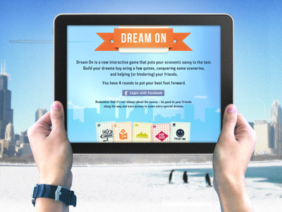 Dream On Intro Page game design interface design splash page