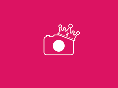 Photo King camera crown icon k pink