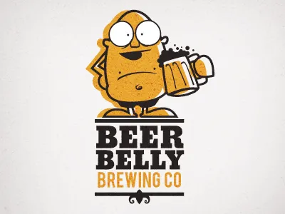 Beer Belly Brewery (Concept 1) beer brand branding cartoon character identity illustration label vector