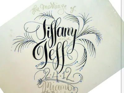 Palm Monogram Screenshot calligraphy illustrator cs5 monogram sketch wedding
