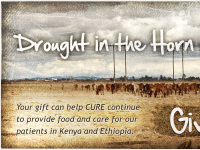 Homepage slide cure.org grunge hand of sean texture trebuchet ms