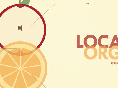 Local Vs. Organic Magazine Spread illustration magazine publication