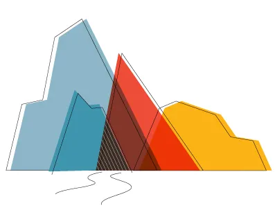 Landscape abstract business color infographic landscape lines shapes