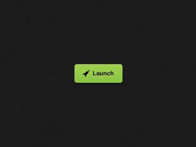 Launch Button button green helvetica kickstarter rocket ui