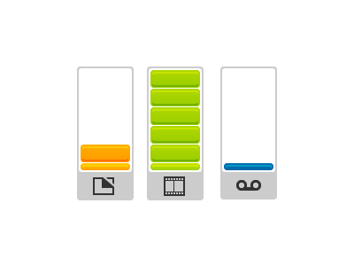 Levels graph icons meter progress