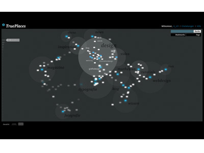 TruePlaces - Map View diplom interaction design interactive systems interface interface design trueplaces ui user interface