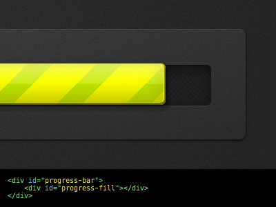 Pure CSS - Animated Striped Loading Bar css interface loading loading bar no images progress progress bar pure css runtime render
