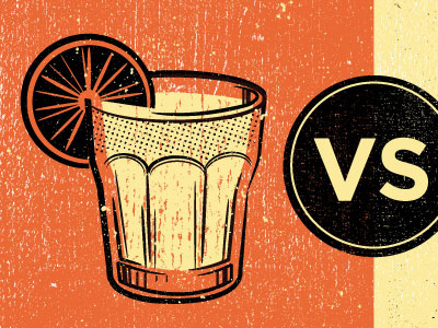 editorial Illustration 2 booze bottoms up shaken not stirred