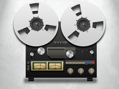 Reel to Reel icon illustration texture