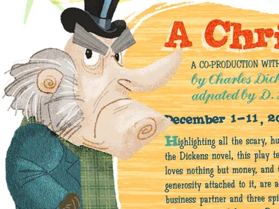 A Christmas Carol childrens christmas illustration theatre