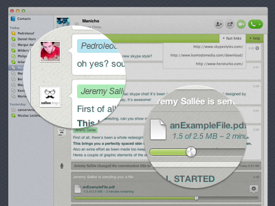 Skype Styles Beta free skype chat mac only chat design skype ui