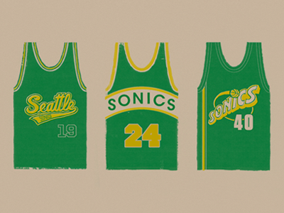 Wilkins, Chambers, Kemp poster seattle sonics