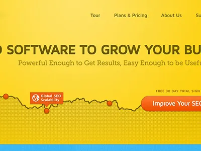 SEO Feature button chart headline yellow